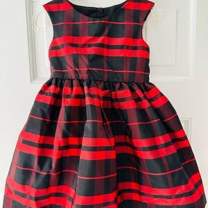 Charming Kids Christmas Dress in Red and Black Buffalo Plaid